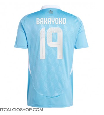 Belgio Johan Bakayoko #19 Seconda Maglia Europei 2024 Manica Corta